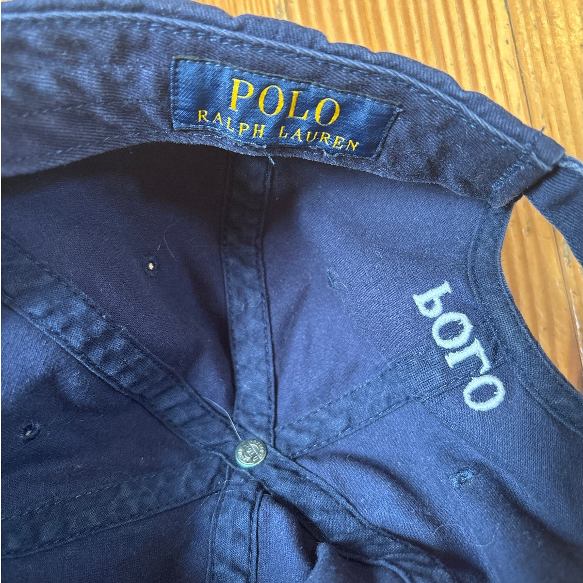 Polo Ralph Lauren dark navy blue white logo adjustable baseball hat