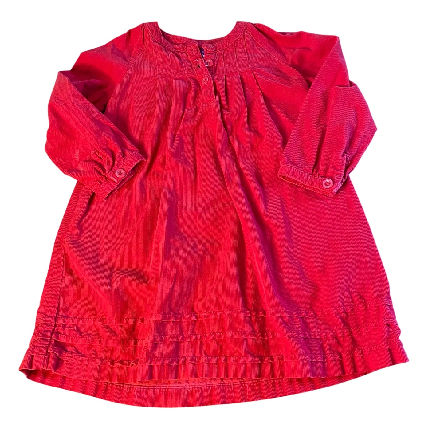 J. Khaki red corduroy cotton long sleeve dress SIZE 4T