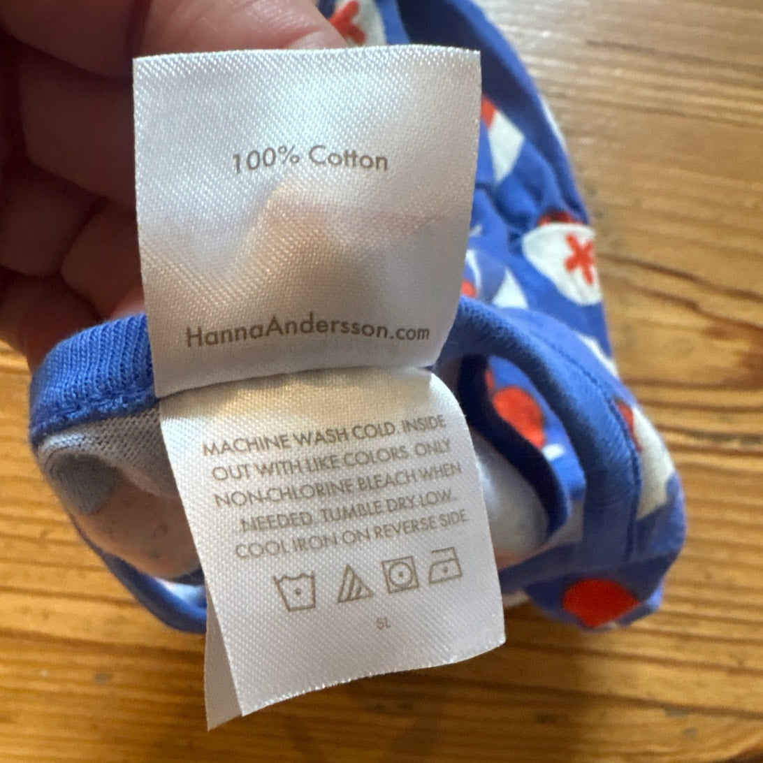 Hanna Andersson blue red strawberry blueberry fruit tank toddler dress SIZE 4