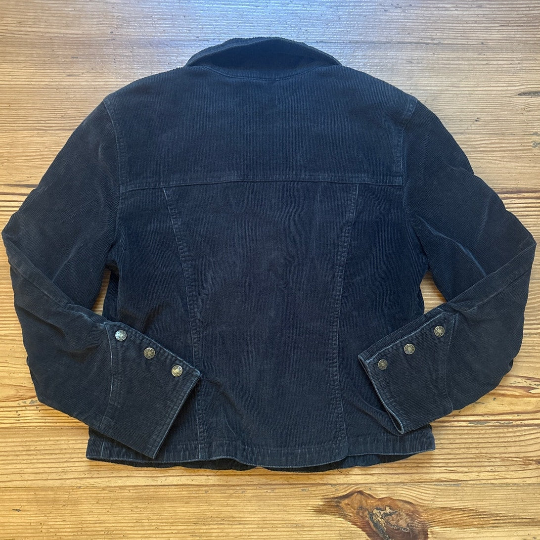 A.M.I. y2k black corduroy snap blazer short jacket SIZE M