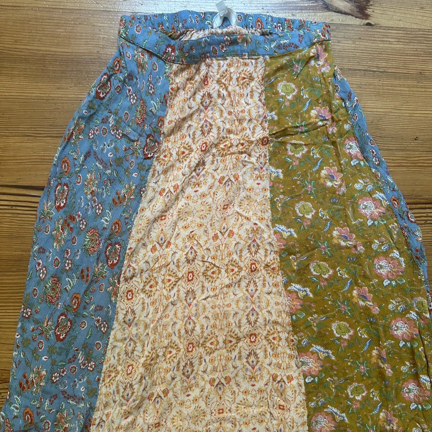 Chelsea & Theodore boho fabric floral midi skirt SIZE S