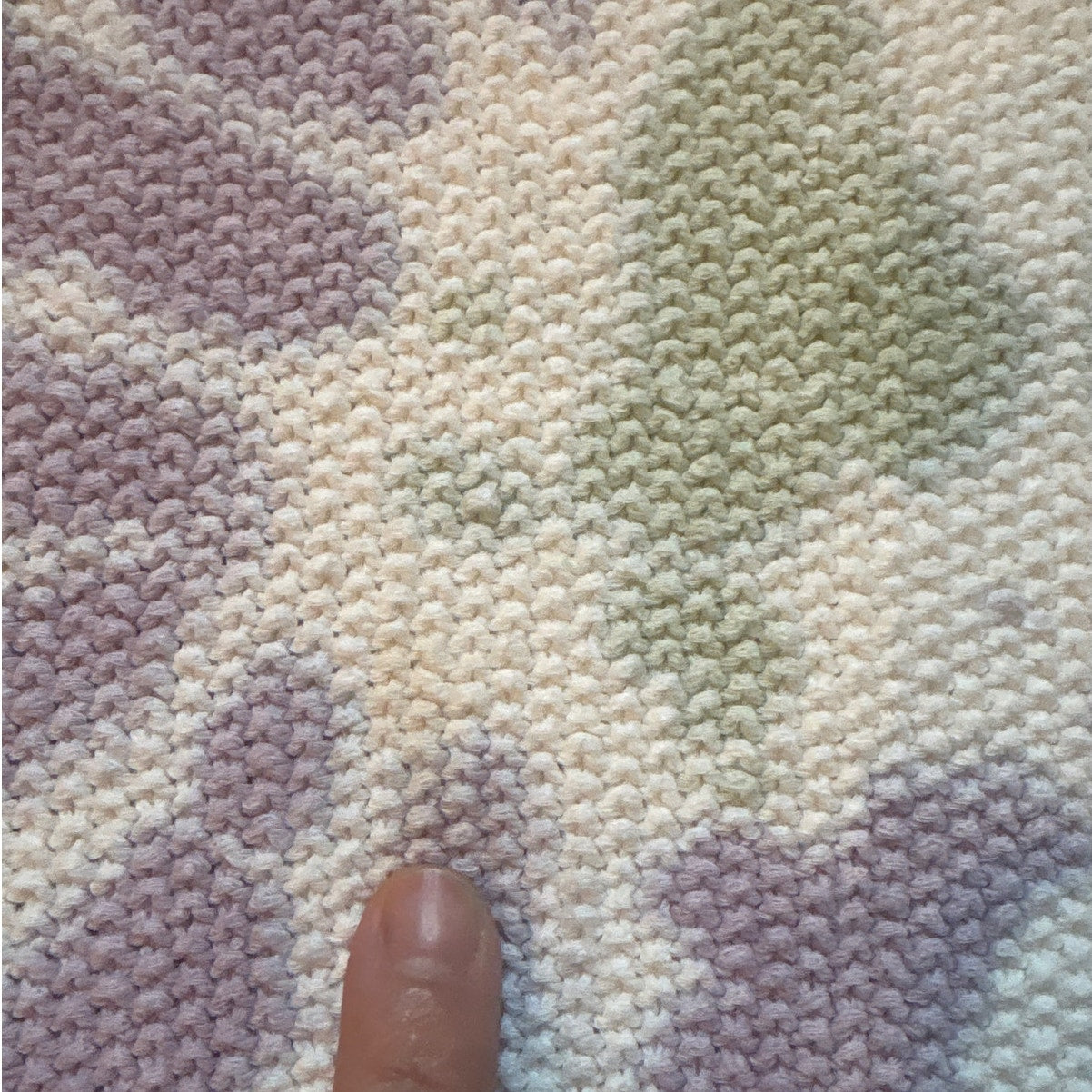 Madewell white purple green tie dyed knit puff sleeve mock neck sweater SIZE S