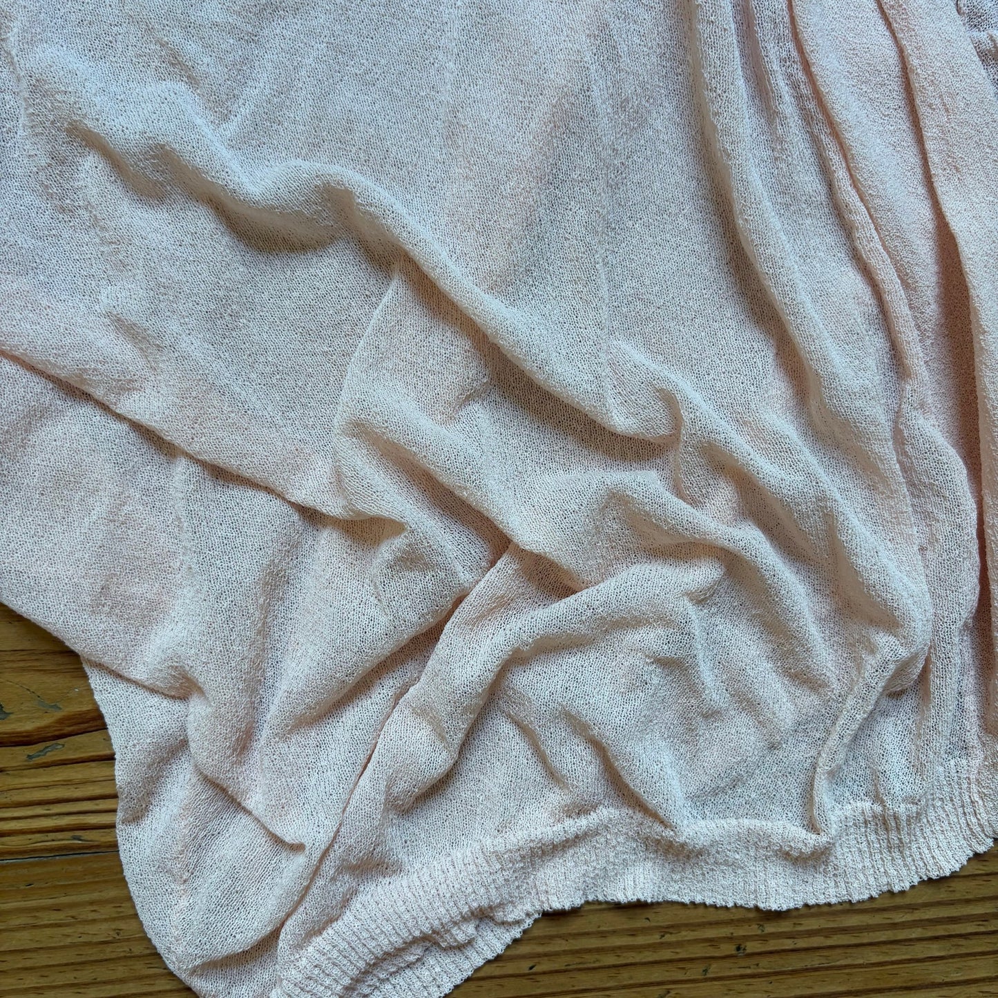 Eileen Fisher light blush pink sheer open cardigan sweater SIZE 2X
