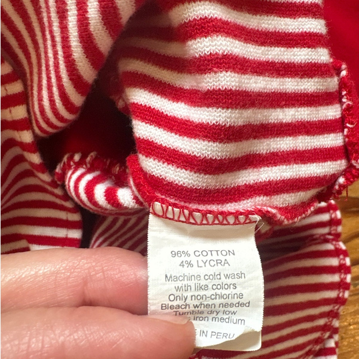 Miley & Kate red white striped Christmas tiered long sleeve dress SIZE 12M