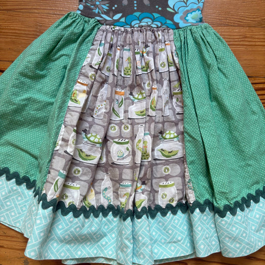 Matilda Jane green bug pattern tank toddler dress SIZE 2