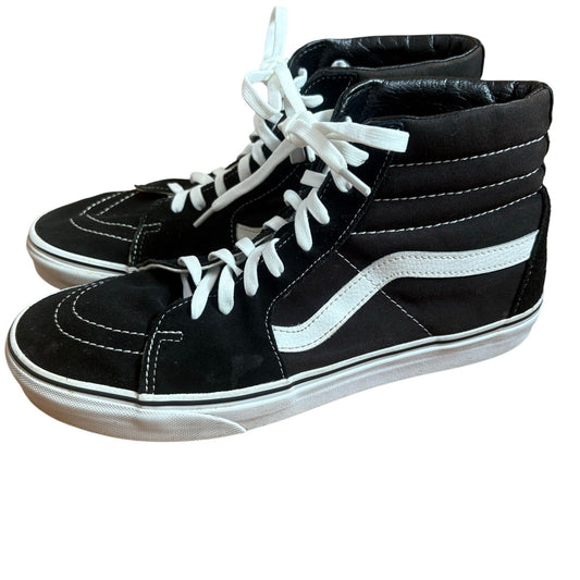 VANS black suede classic high top lace unisex sneakers SIZE M10.5 W12