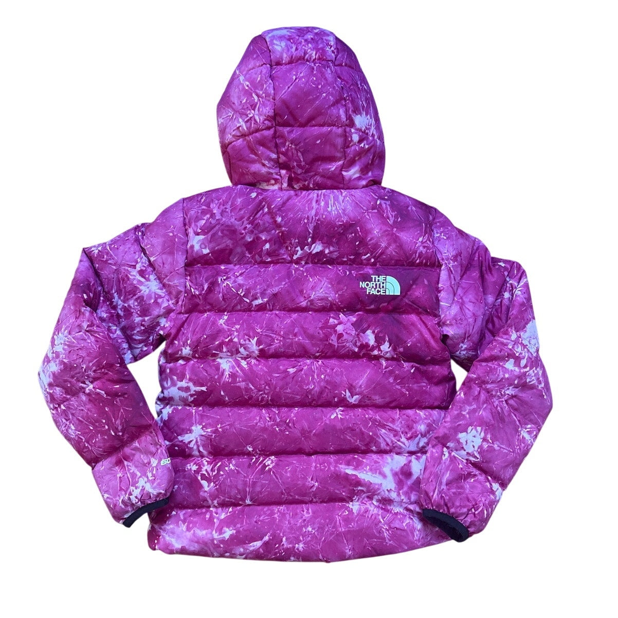 The North Face black pink reversible hooded girls puffer warm coat SIZE 10