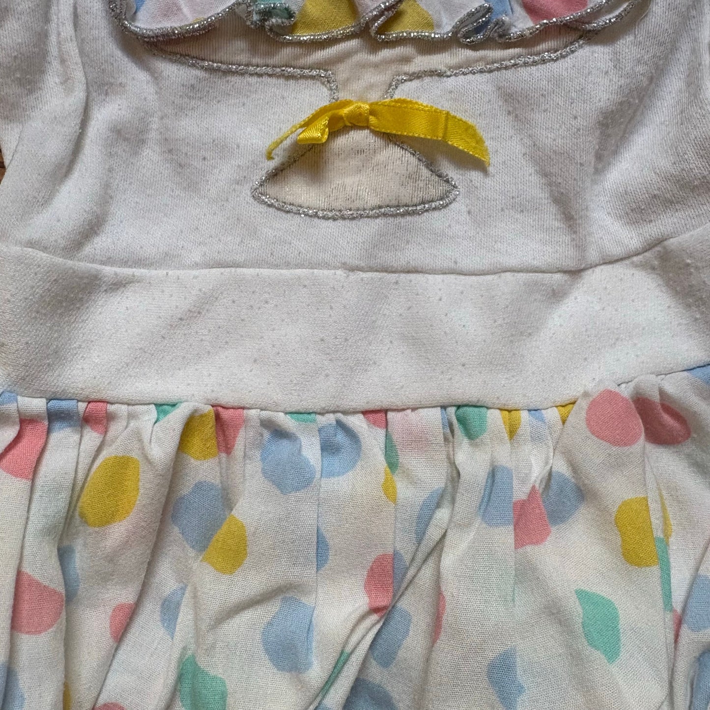 Tickle Me vintage 90s white ice cream sundae polka dot shirt SIZE 12M