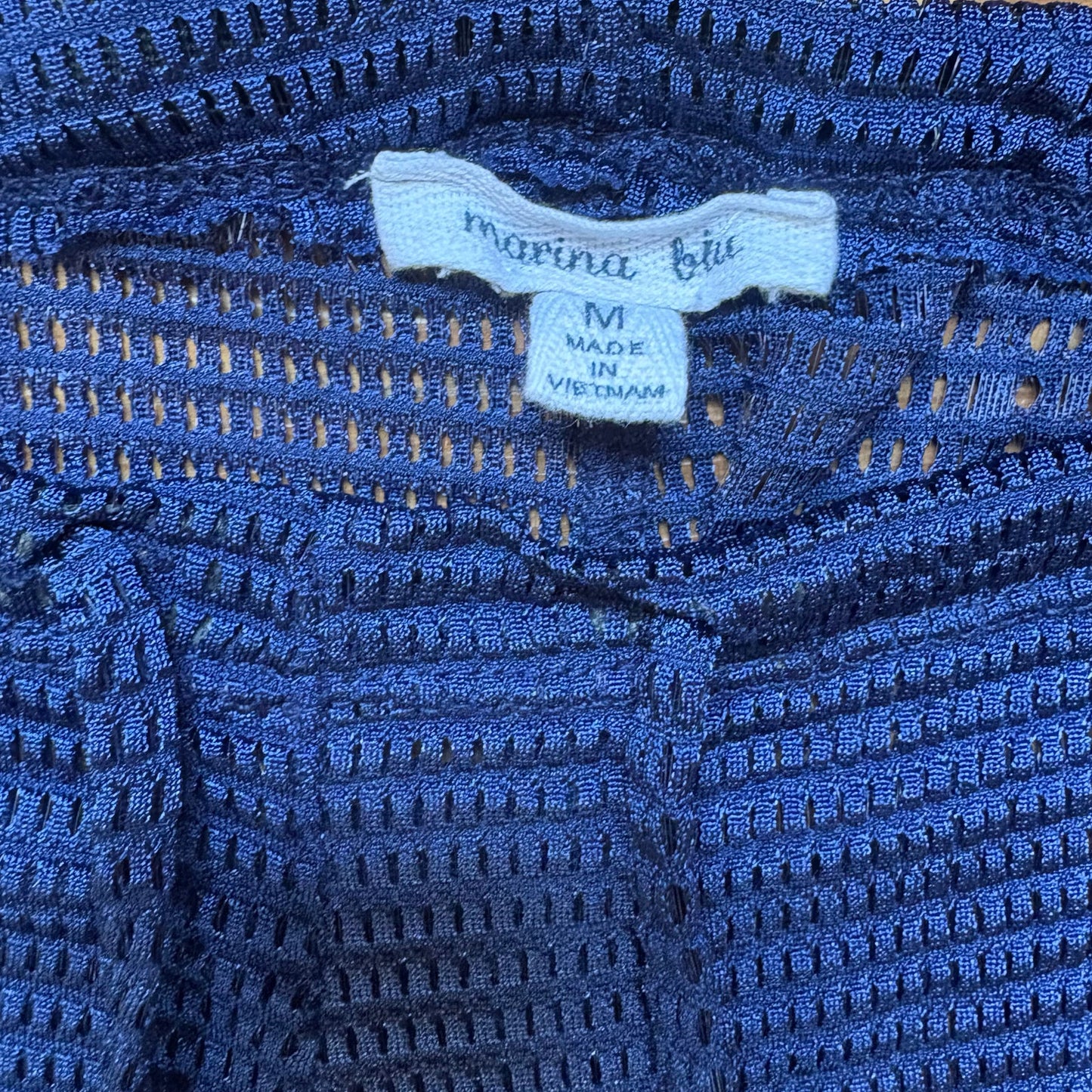 Marina Blu blue swim mesh coverup pants SIZE M