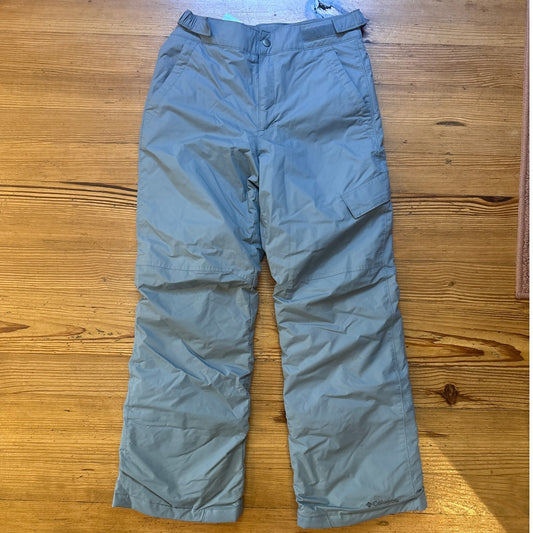 Columbia light gray youth lined snow ski pants SIZE L