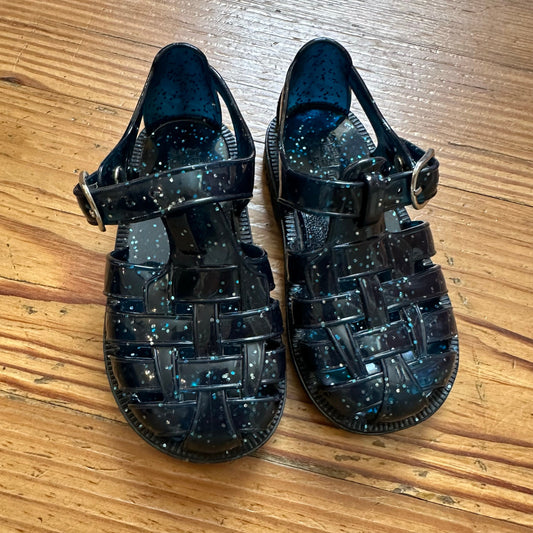 NWOT Gap dark blue glitter sparker bucket jelly sandals SIZE 5