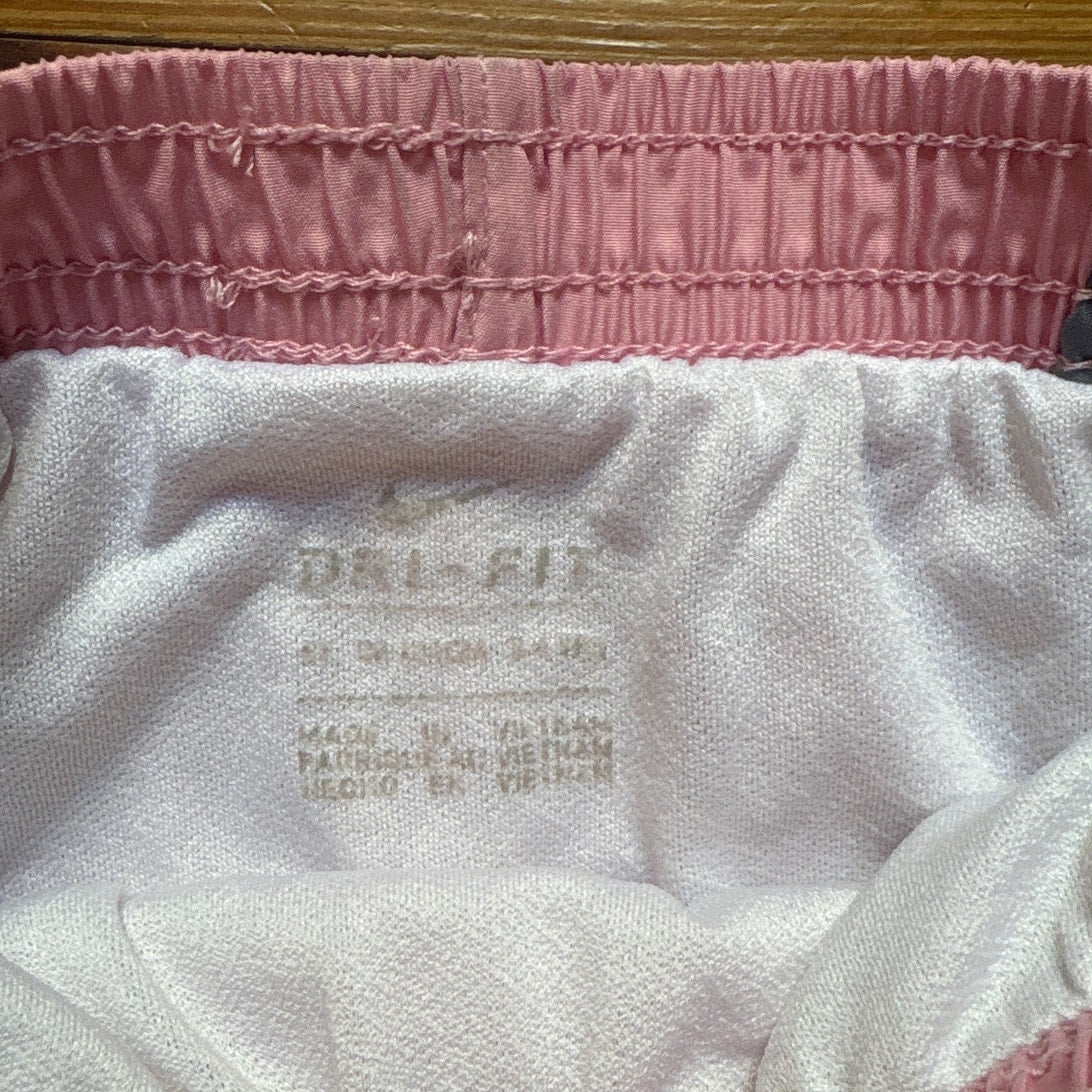 Nike dri-fit light pink lined toddler girls shorts SIZE 4T