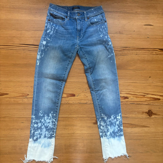 Polo Ralph Lauren medium wash splatter bleach skinny womens jeans SIZE 26