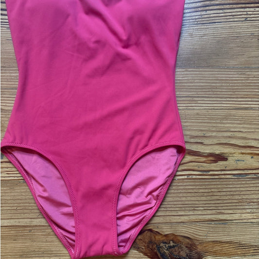 Sperry red crochet neckline adjustable full coverage one piece swimsuit SIZE S