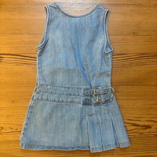 Xhilaration 90s blue jean buckle sleeveless girls dress SIZE S