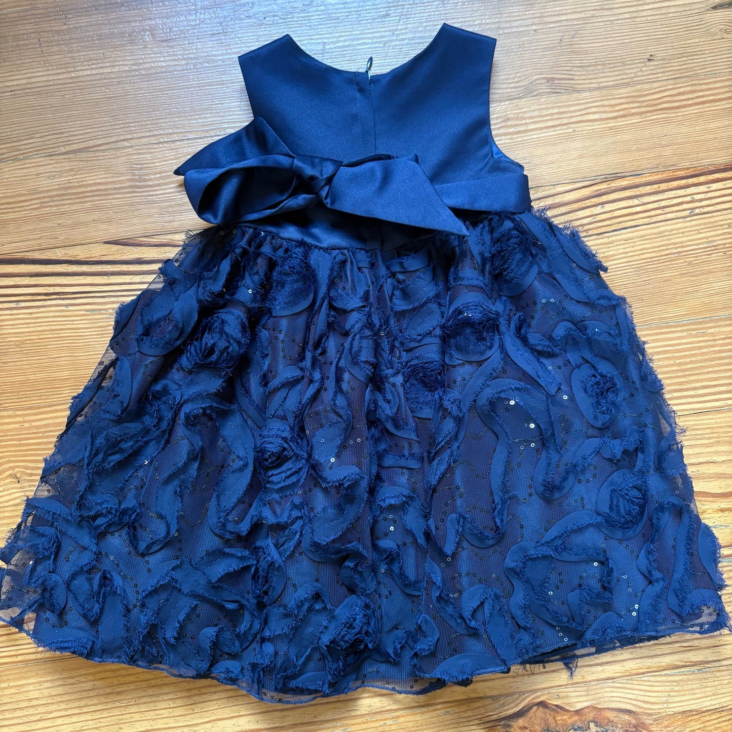 American Princess dark navy blue sequin glitter sleeveless formal dress SIZE 2T