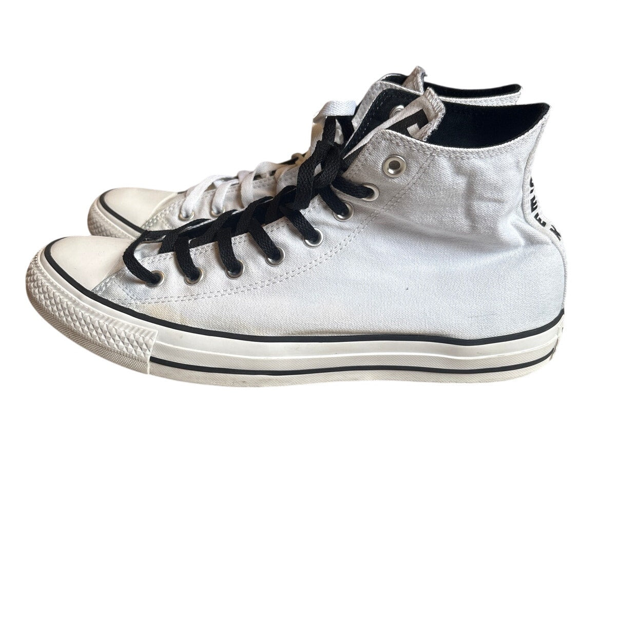 Converse All Star Seek Peace white black high top unisex sneakers SIZE M12 W14