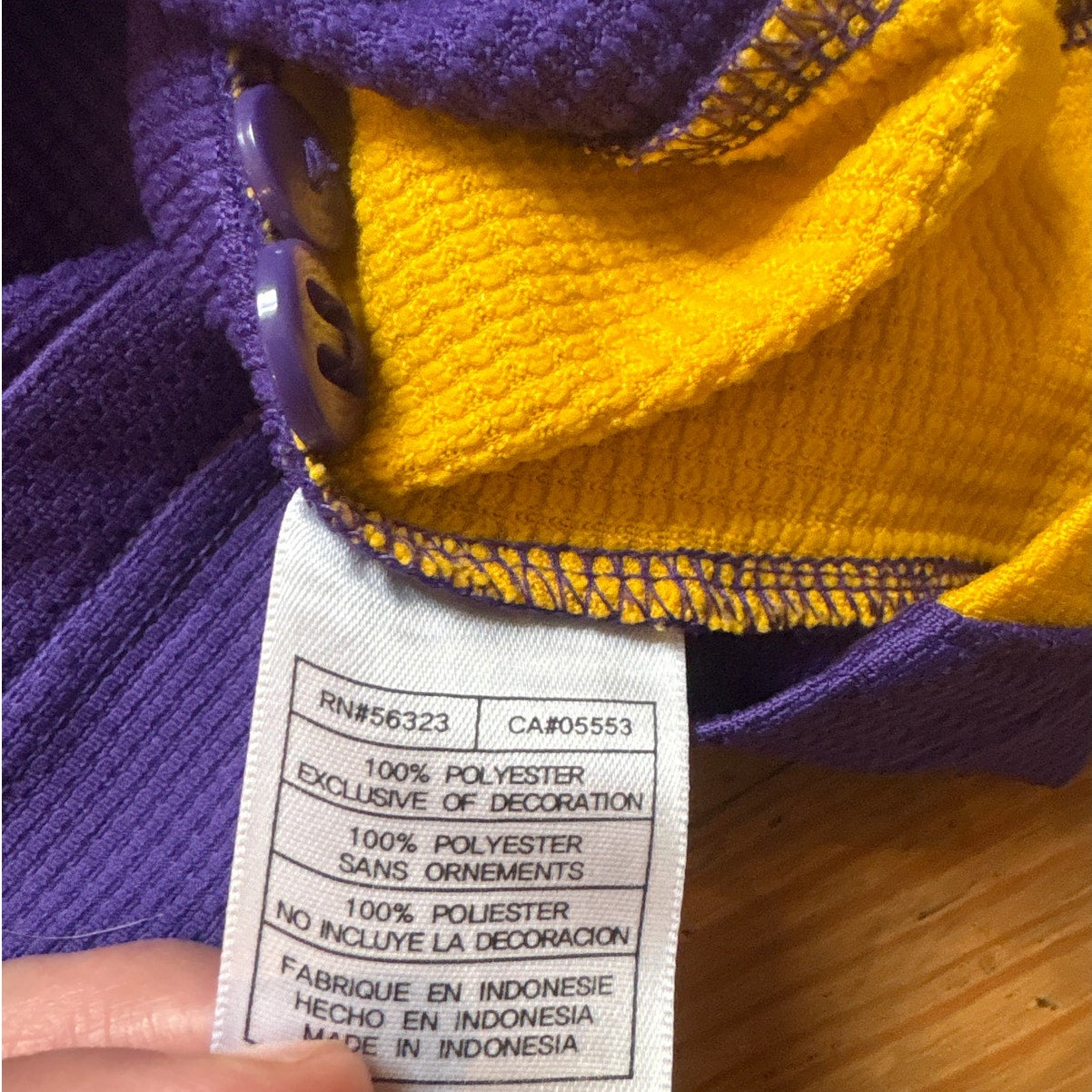 Nike LSU Louisiana State University purple yellow short sleeve polo shirt SIZE L