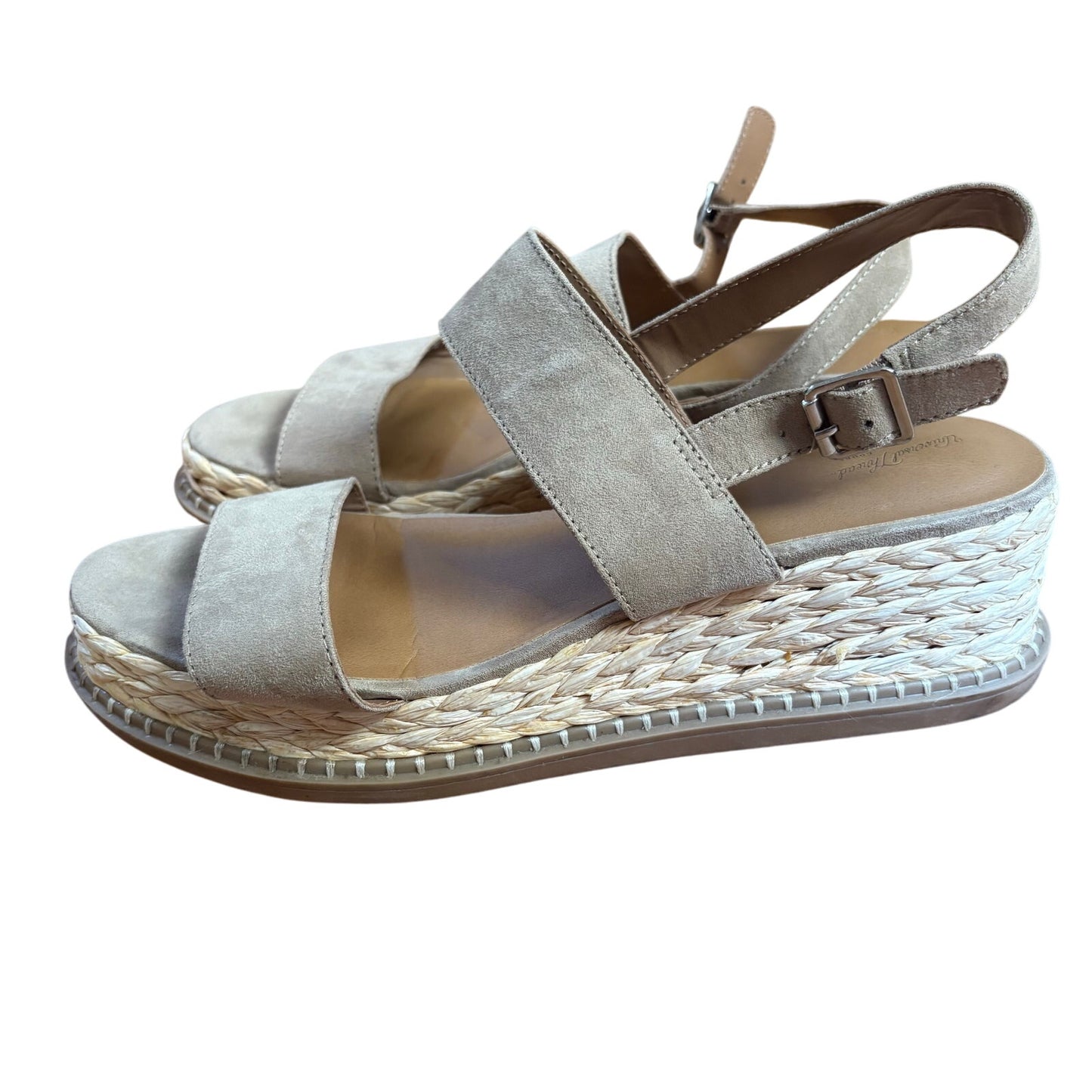 Universal Thread cream espadrille platform double strap sandals SIZE 10