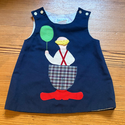 Funtasia! Too... 90s blue clown embroidered sleeveless shirt SIZE 2T