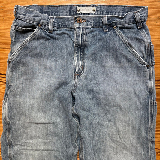 Carhartt light wash mens cargo jeans 36x34
