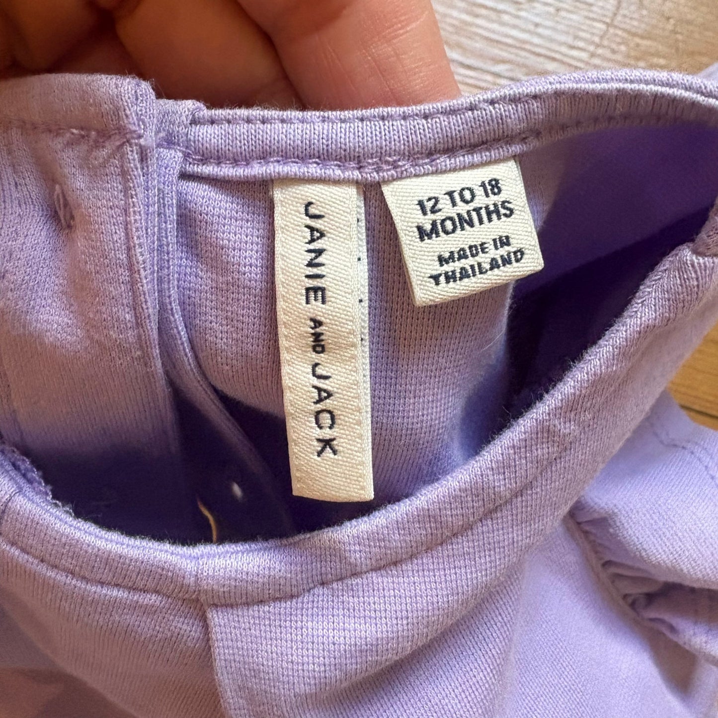 Janie and Jack light purple flutter sleeve leather buckle dress SIZE 12-18M