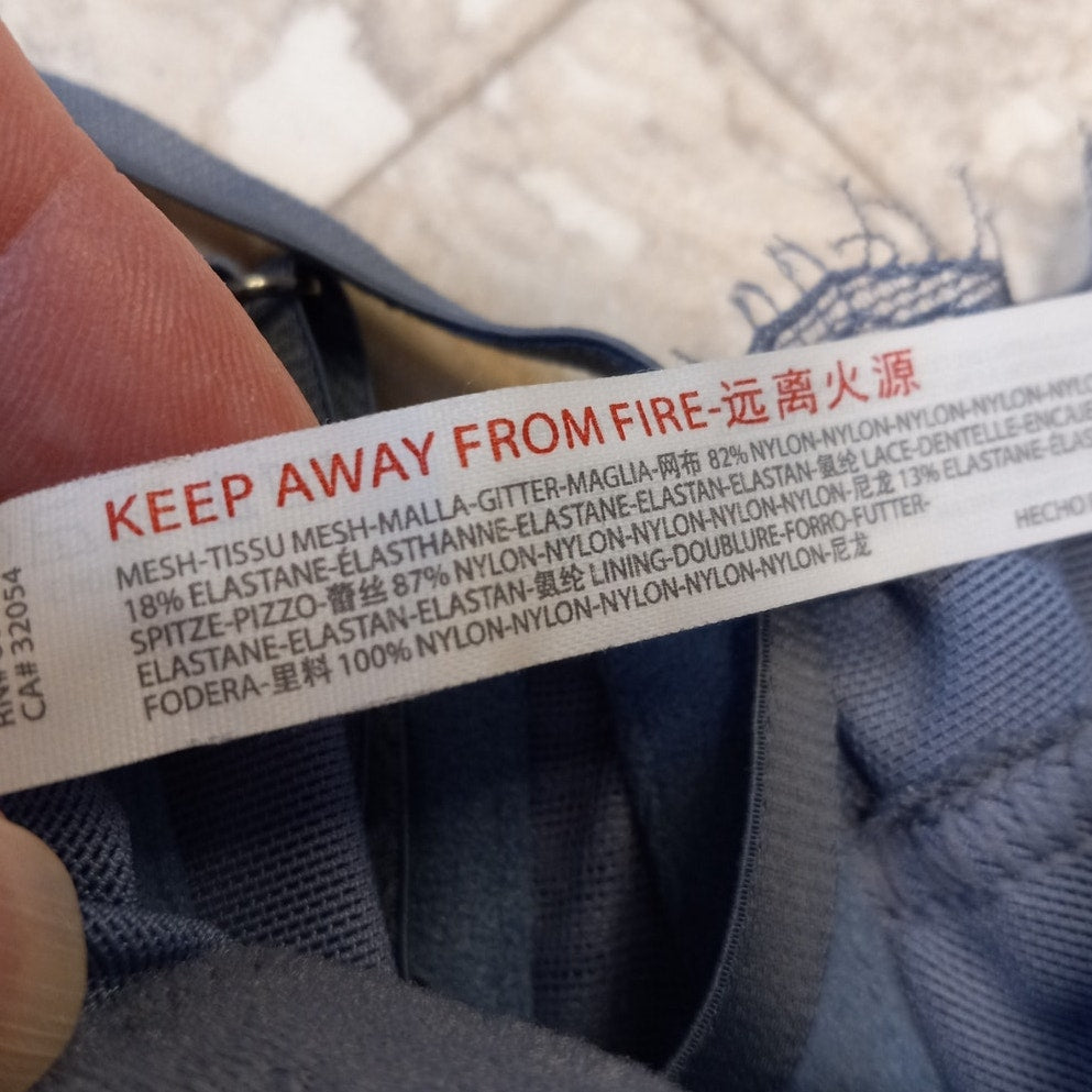 Urban Outfitters Out From Under slate blue lace corset top SIZE S