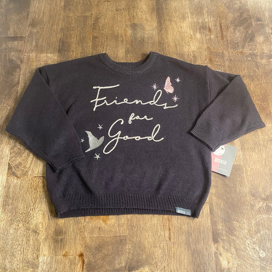 NWT Wicked Friend for Good black knit crew pullover sweater SIZE 5T