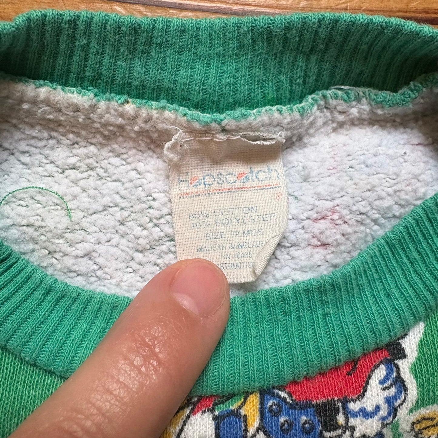 Hopscotch vintage 90s green cowboy western crew sweatshirt SIZE 12M