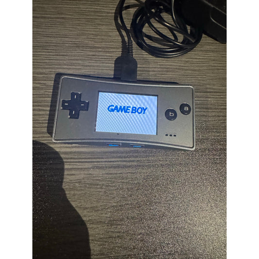 Nintendo Game Boy Micro Silver with AC Charger -- GOOD Condition - Tested
