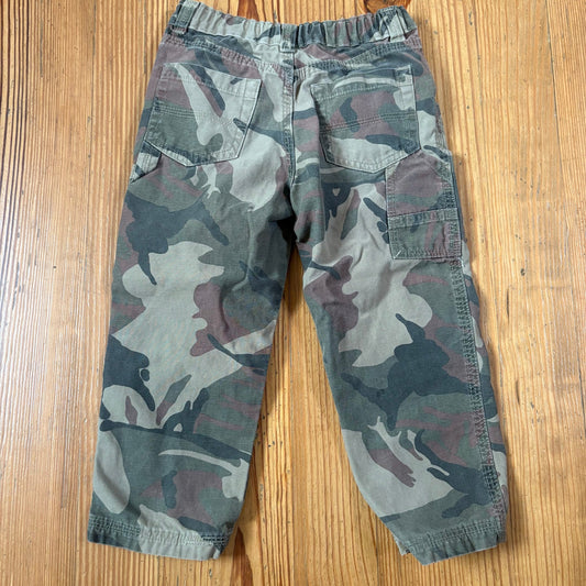Camo army green cotton cargo toddler pants SIZE 4T