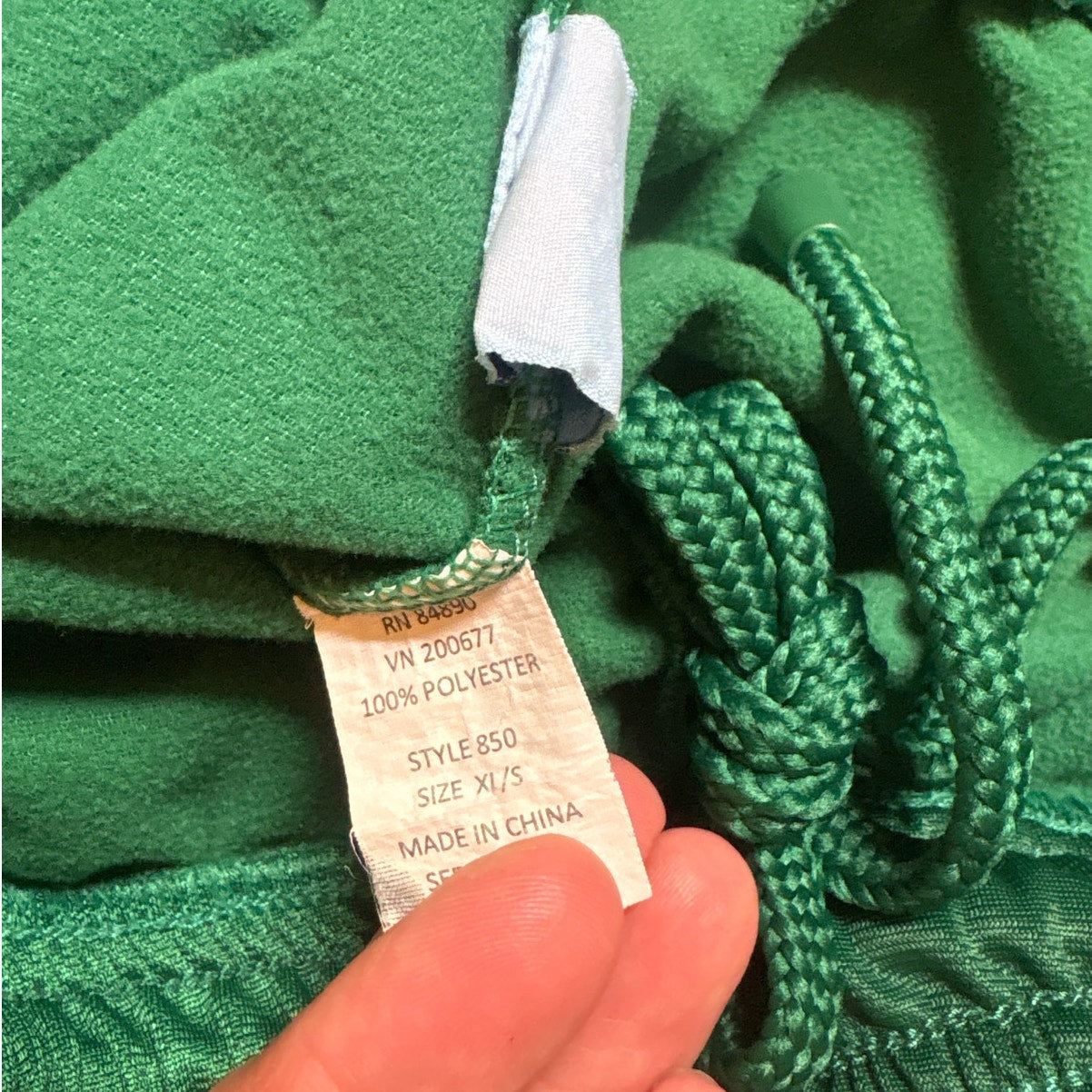 Active Joe retro dark green lined side elastic waistband mens pants SIZE XL