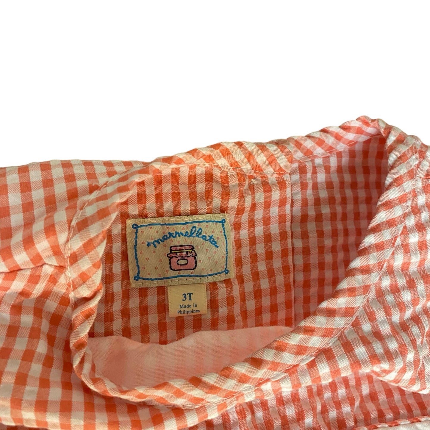 Marmellata pink gingham ruffle short sleeve floral embroidered dress SIZE 3T