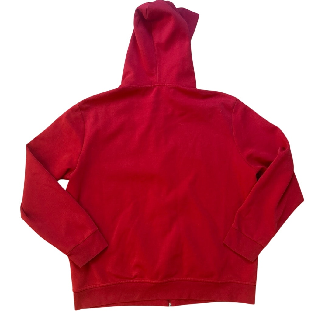 Polo Ralph Lauren red navy poly full zip hooded sweatshirt SIZE XXL