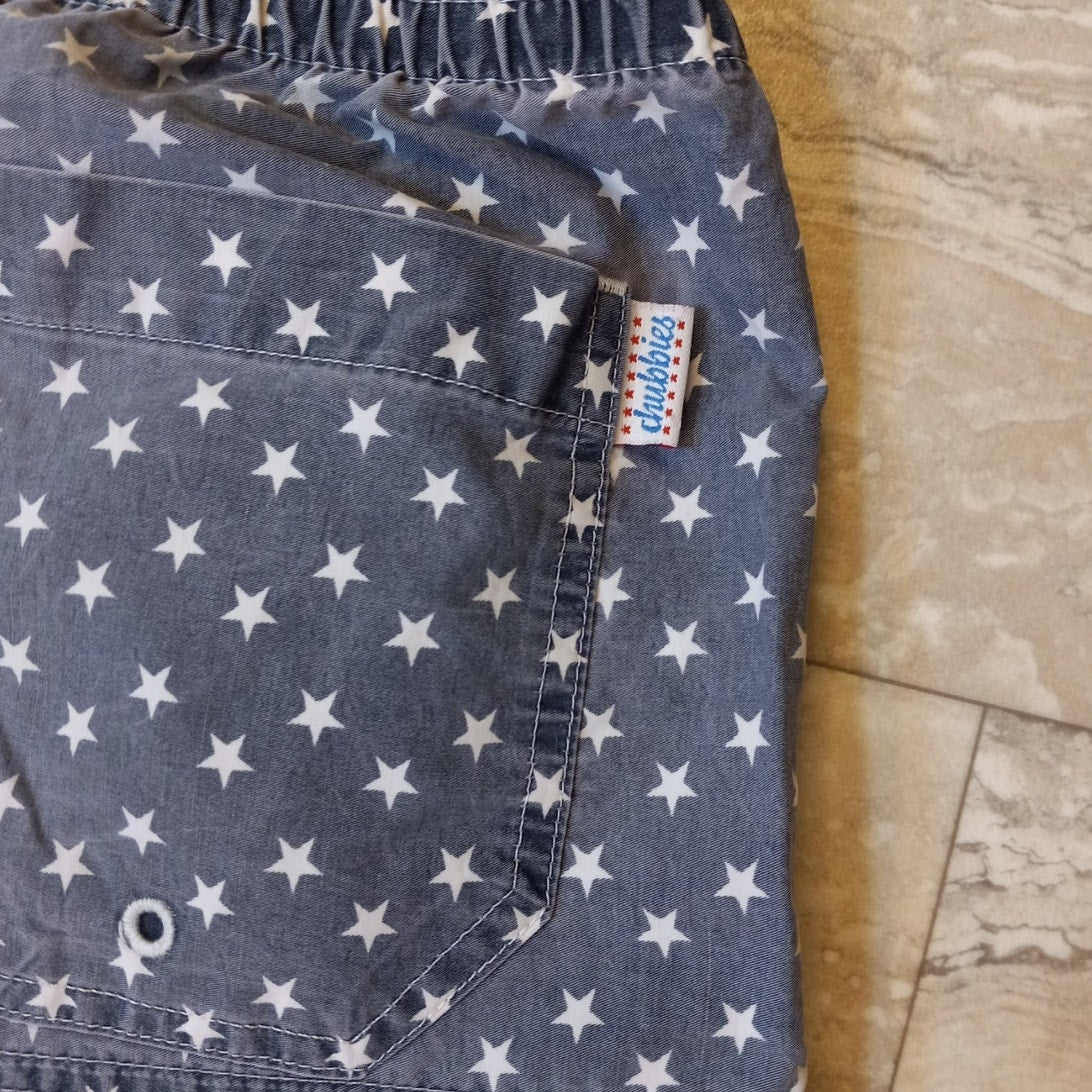 Chubbies USA American Flag red white blue mens swim trunks SIZE S