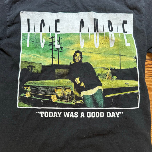 Ice Cube y2k black short sleeve cotton rapper graphic shirt SIZE S