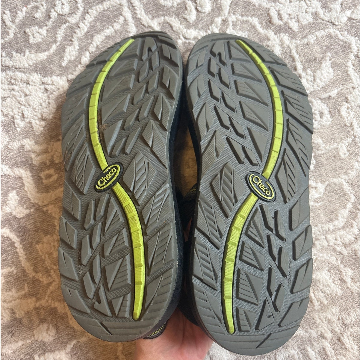 Chaco black green blue strappy classic mens sandals SIZE M11