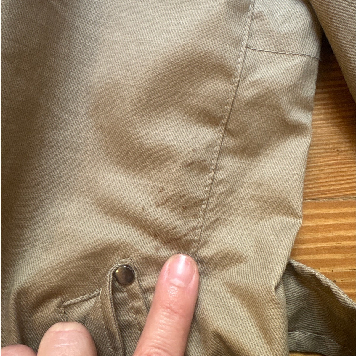 Coated Cloth tan womens belted trench coat SIZE M