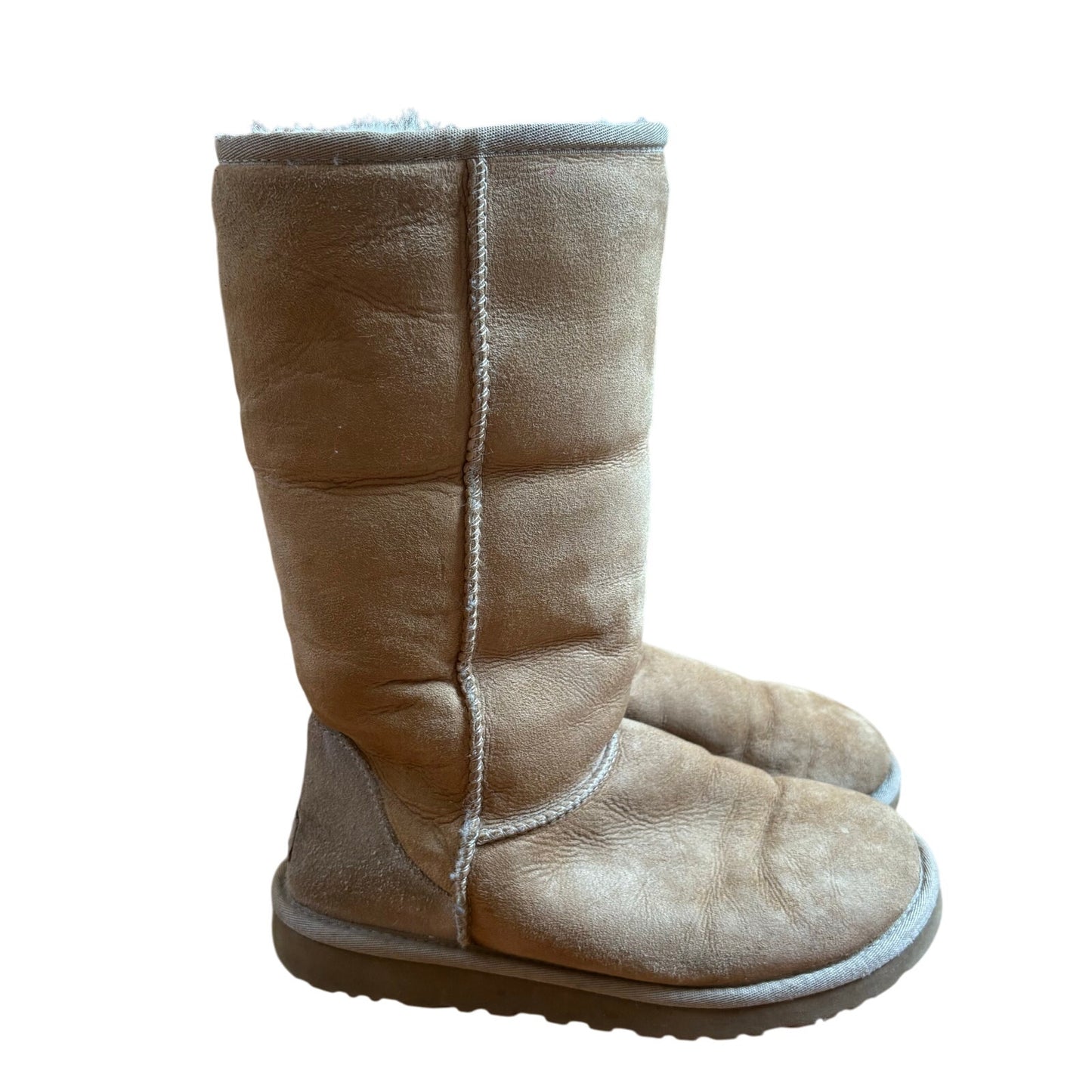 UGG Australia classic calf height light brown suede winter womens boots SIZE 6