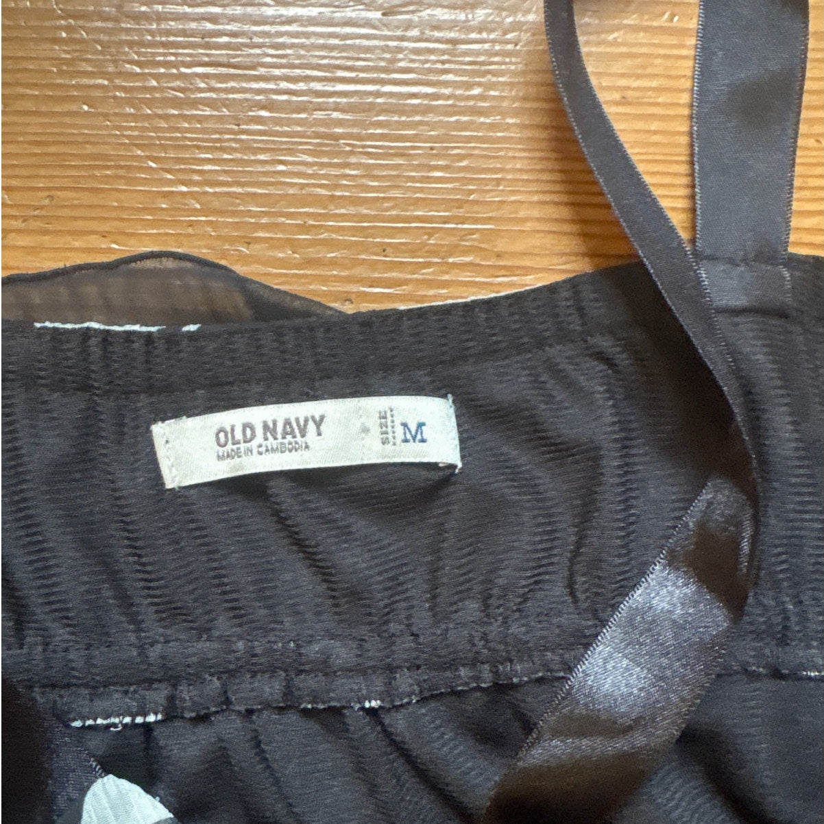 Old Navy black tiered chiffon babydoll ruffle bow mini dress SIZE M