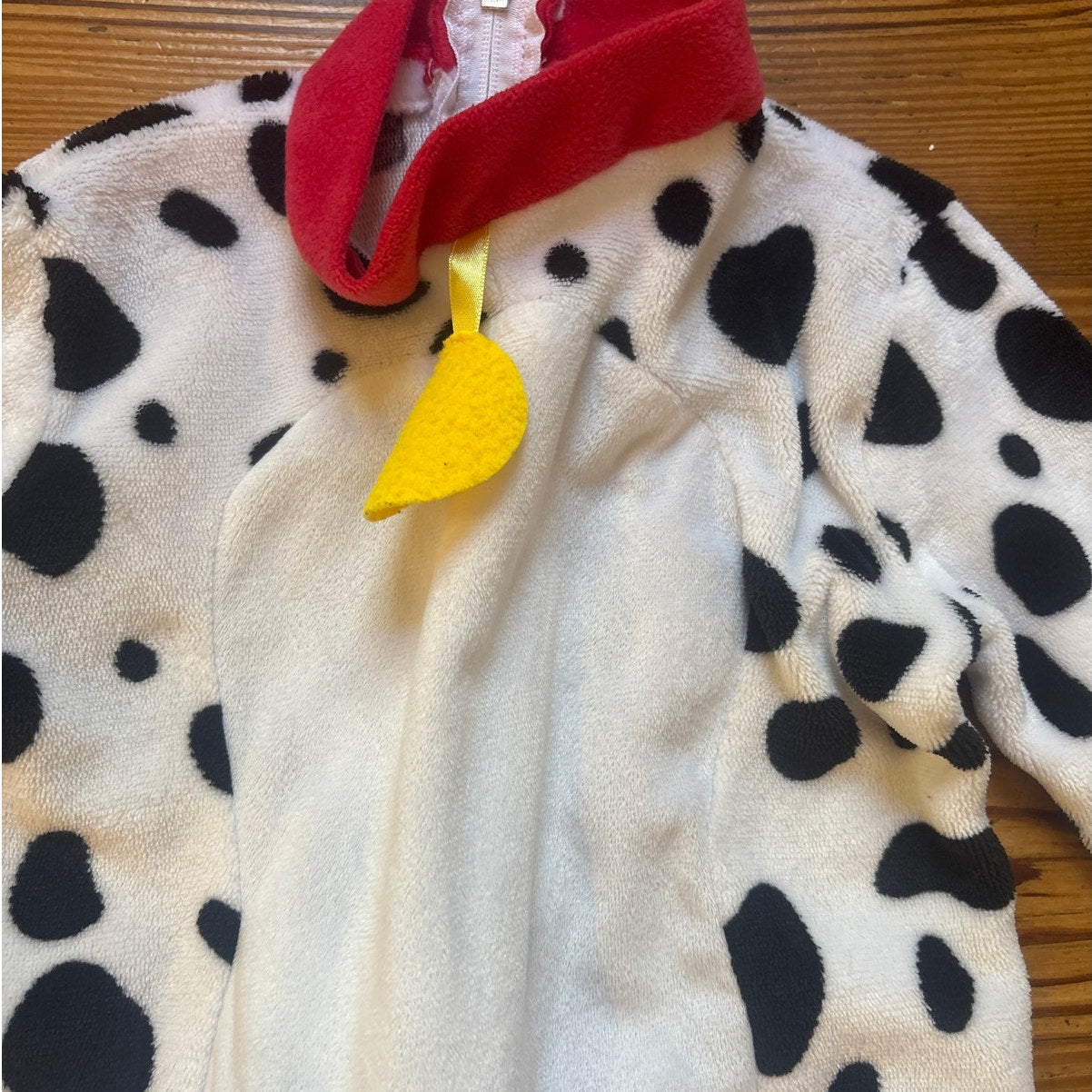 Disney 101 Dalmatians white black spotted dog red collar costume SIZE 12-18M