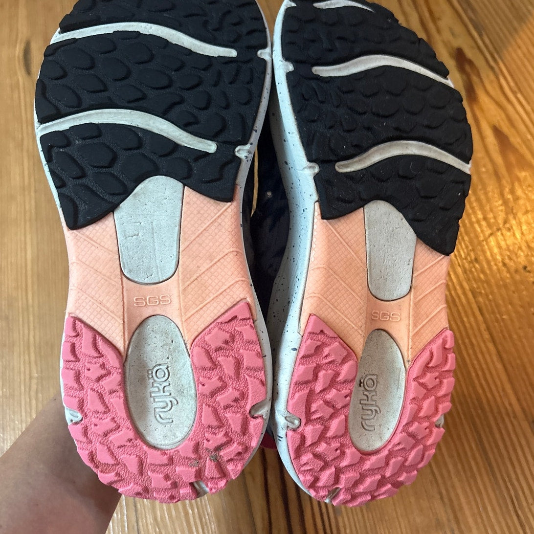 Ryka Taiga Trail blue pink accent womens hiking sneakers SIZE 8.5