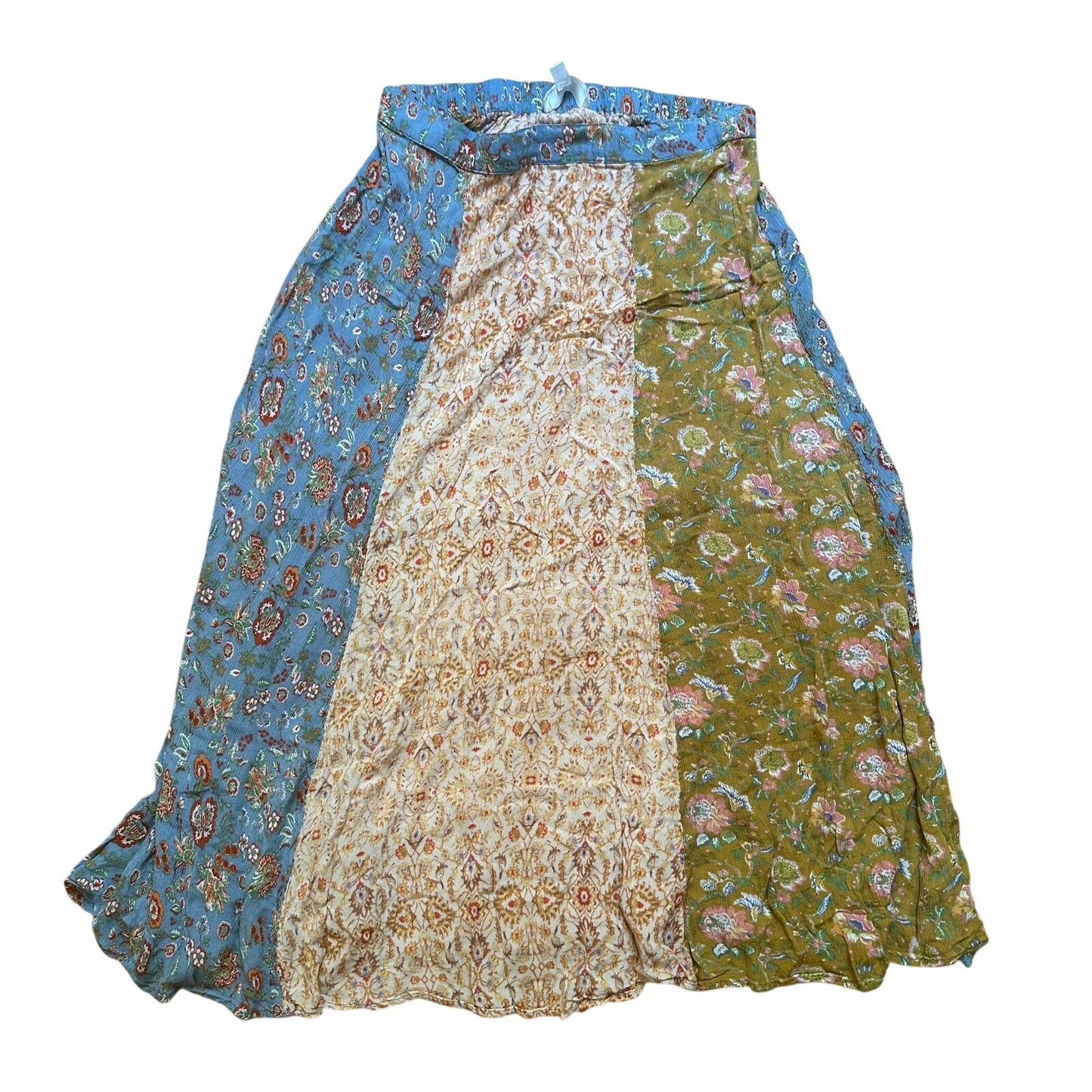 Chelsea & Theodore boho fabric floral midi skirt SIZE S