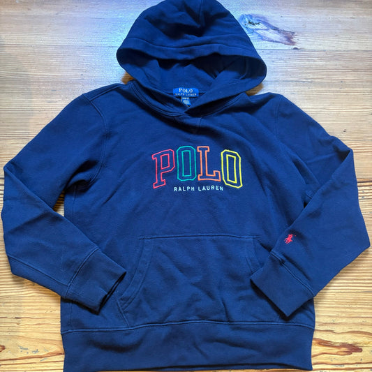 Polo Ralph Lauren navy Polo lettering pullover hoodie sweatshirt SIZE M