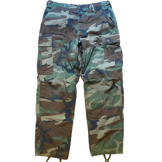 Army green camo cargo mens adjustable pants SIZE 32