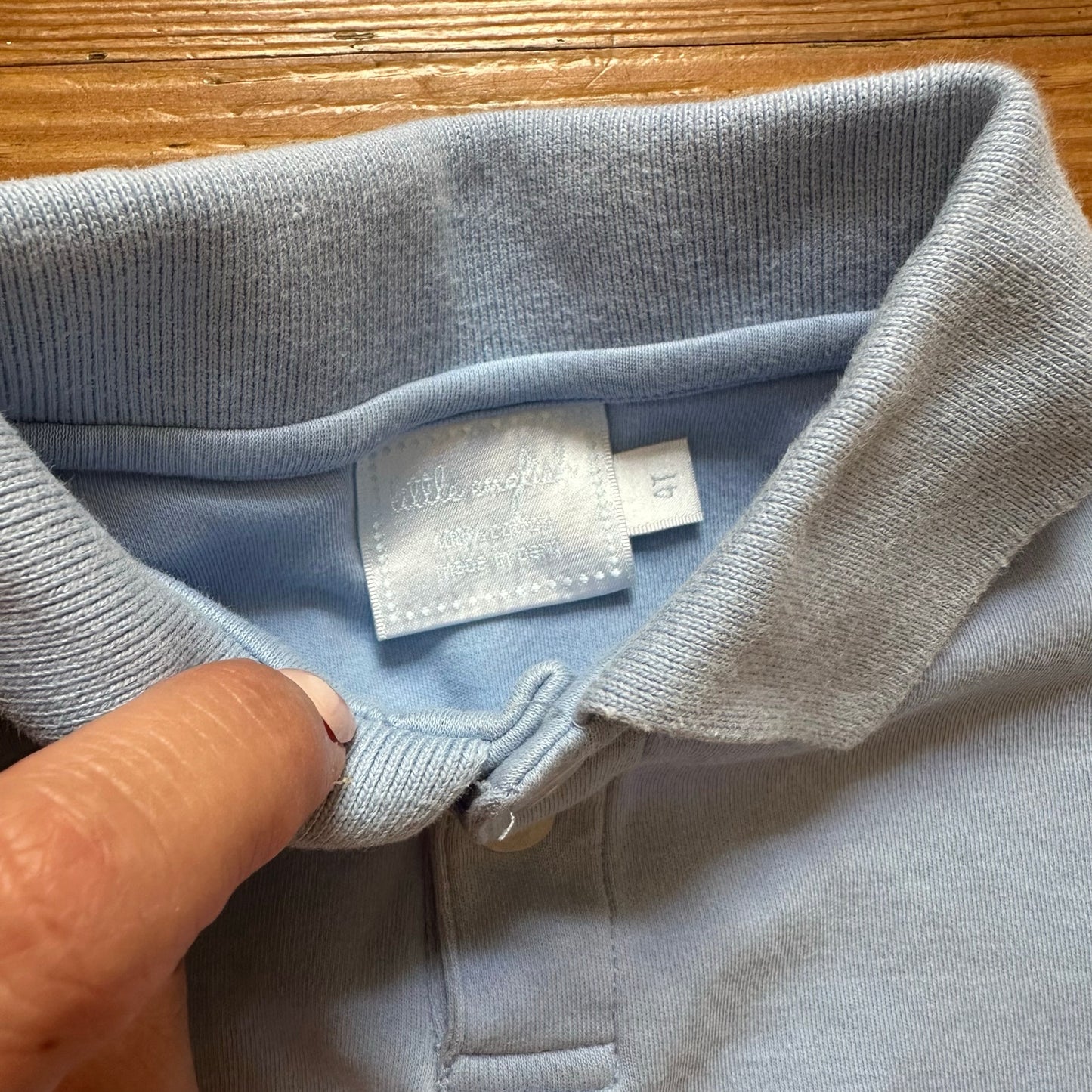 Little English light blue short sleeve pima cotton polo shirt SIZE 4T