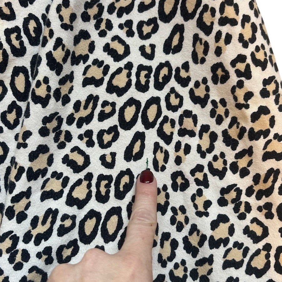 Janie and Jack brown leopard print sleeveless skater fit flare dress SIZE 6