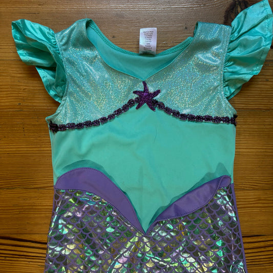 Disney Little Mermaid green purple holographic princess dress SIZE 5-7