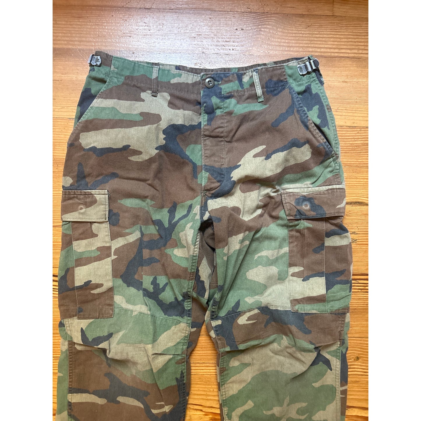 Army green camo cargo mens adjustable pants SIZE 32