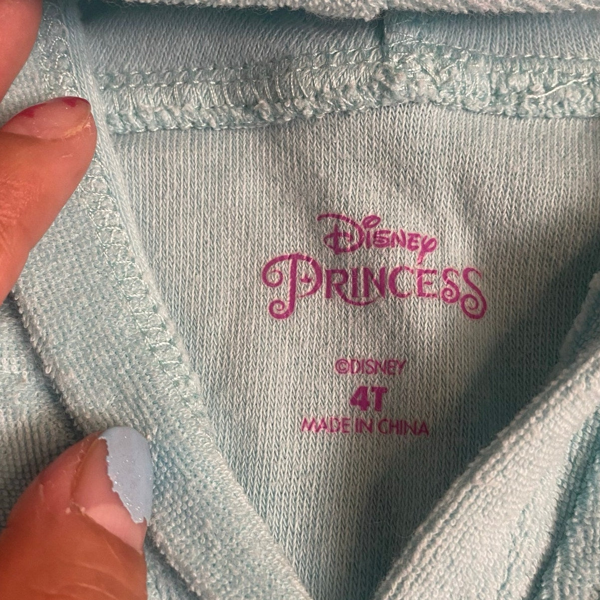 Disney Princess The Little Mermaid light blue short sleeve swimsuit coverup SIZE 4